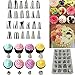 Cake Decorating Kit, supplies includes 24 Icing tips, Most Popular Professional Stainless Steel Icing Tip Tools, Perfect for Beginner or Professional , Ice those Cakes Pastries, Cookies