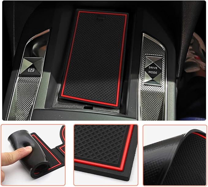 LFOTPP NonSlip Rubber Mats for DS3 Crossback, Car Gate Slot Pad Mat