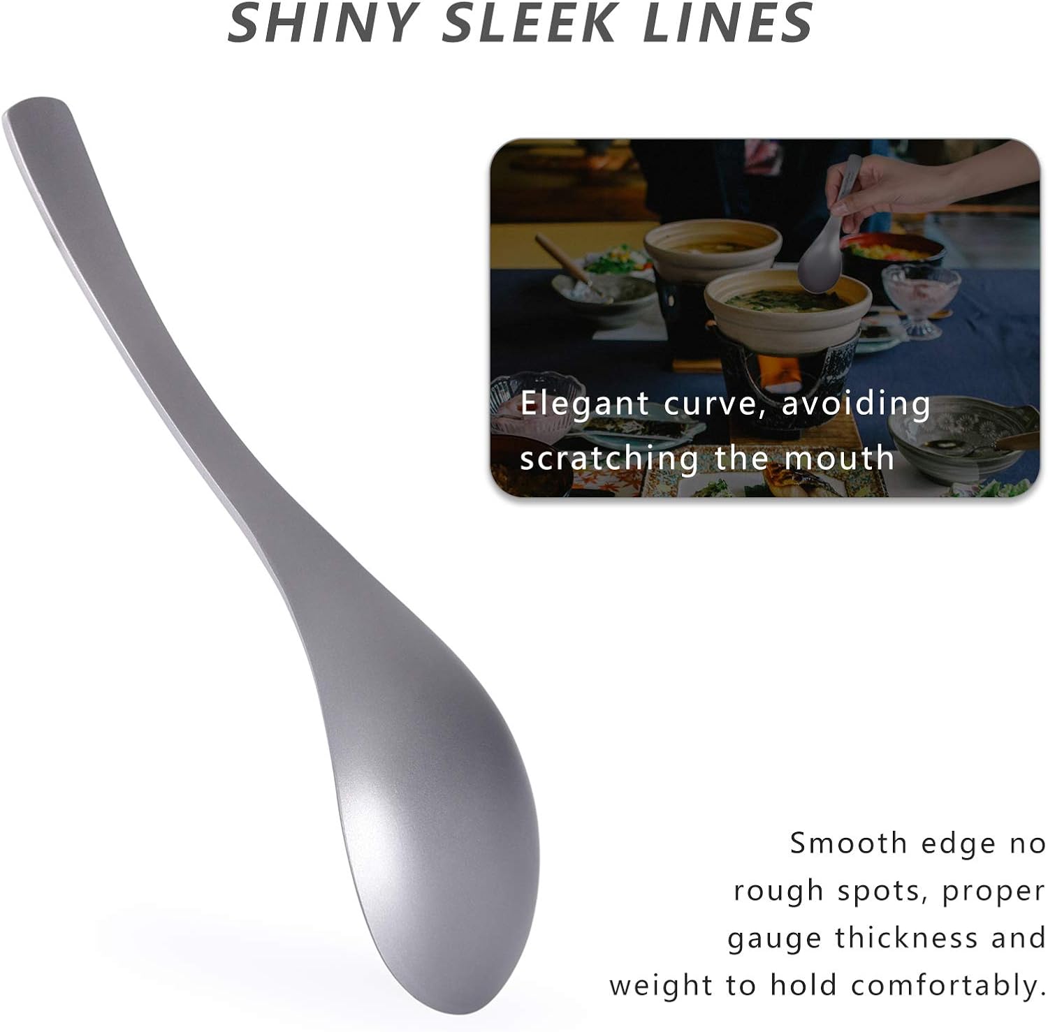 Boundless Voyage Titanium Spoon Outdoor Ultralight Portable Campfire Flatware Cooking Utensils for Camping Backpacking Ti15171B - Image 5