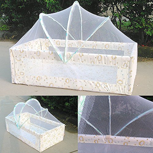 WALLER PAA Baby White Mosquito Net Netting Canopy for Nursery Crib Bed Cot Canopy Playpens