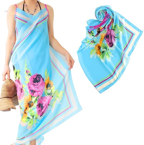 Amazon ストール専門店lala Boutique 口22 C Type口 Uv スカーフ レディース 大判 シルク 巻き方 首 コーデ スカーフベルト 正方形 ドット 60 90 Uvカット ヘアバンド 体型カバー パレオ ララブティック 水着 オーバーウェア 通販