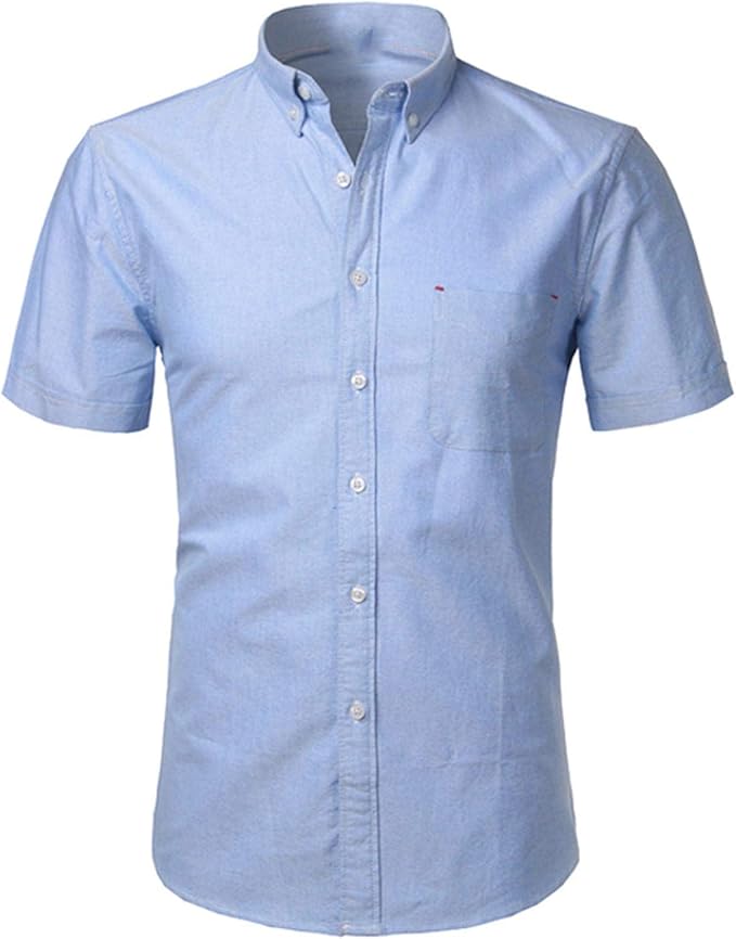 mens dress shirts short sleeve slim fit