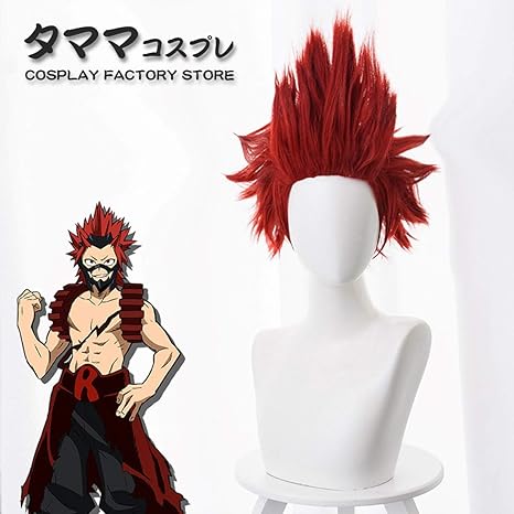 Amazon 切島鋭児郎 きりしま えいじろう 烈怒頼雄斗 レッドライオット 僕のヒーローアカデミア ヒロアカ My Hero Academia アニメ 高品質耐熱 コスプレ ウィッグ クリスマス ハロウィン 仮装 Cosplay Wig かつら ウィッグネット タママ コスプレ 仮装 通販