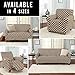Home Fashion Designs Printed Twill Arm Chair Slipcover. One Piece Stretch Chair Cover. Strapless Arm Chair Cover for Living Room. Brenna Collection Slipcover. (Chair, Chocolate)