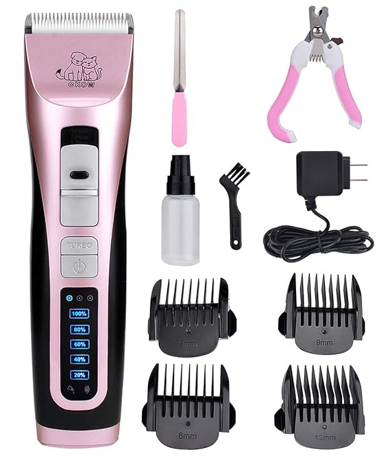 Profi Hundeschermaschine 3-Geschwindigkeit Haustier Schermaschine Wiederaufladbare Drahtlose Elektrische geräuscharm Tierhaar