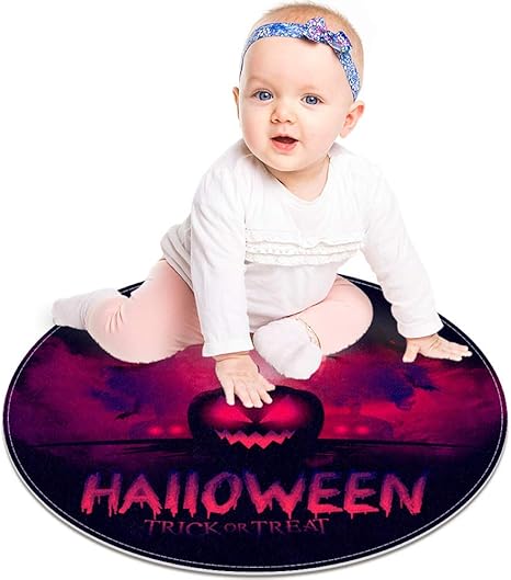 DJROWW Alfombra de piso con diseño de luna sangrienta con calabaza