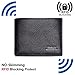 Tonly Monders RFID Blocking Men's Full Grain Leather Wallet Bifold Slim Front Pocket Wallet, Card Holder Small Thin Wallet Black