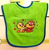 Baby Looney Terry Applique Bib (GREEN)