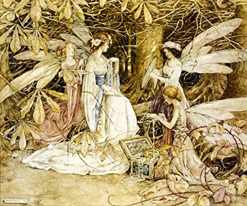 Vintage Reproduction Print Fairy Garden 11x17 The Fairy Jewel 1912