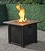 Bond Manufacturing 68487A lari Outdoor Gas Fire Table, Antique Black