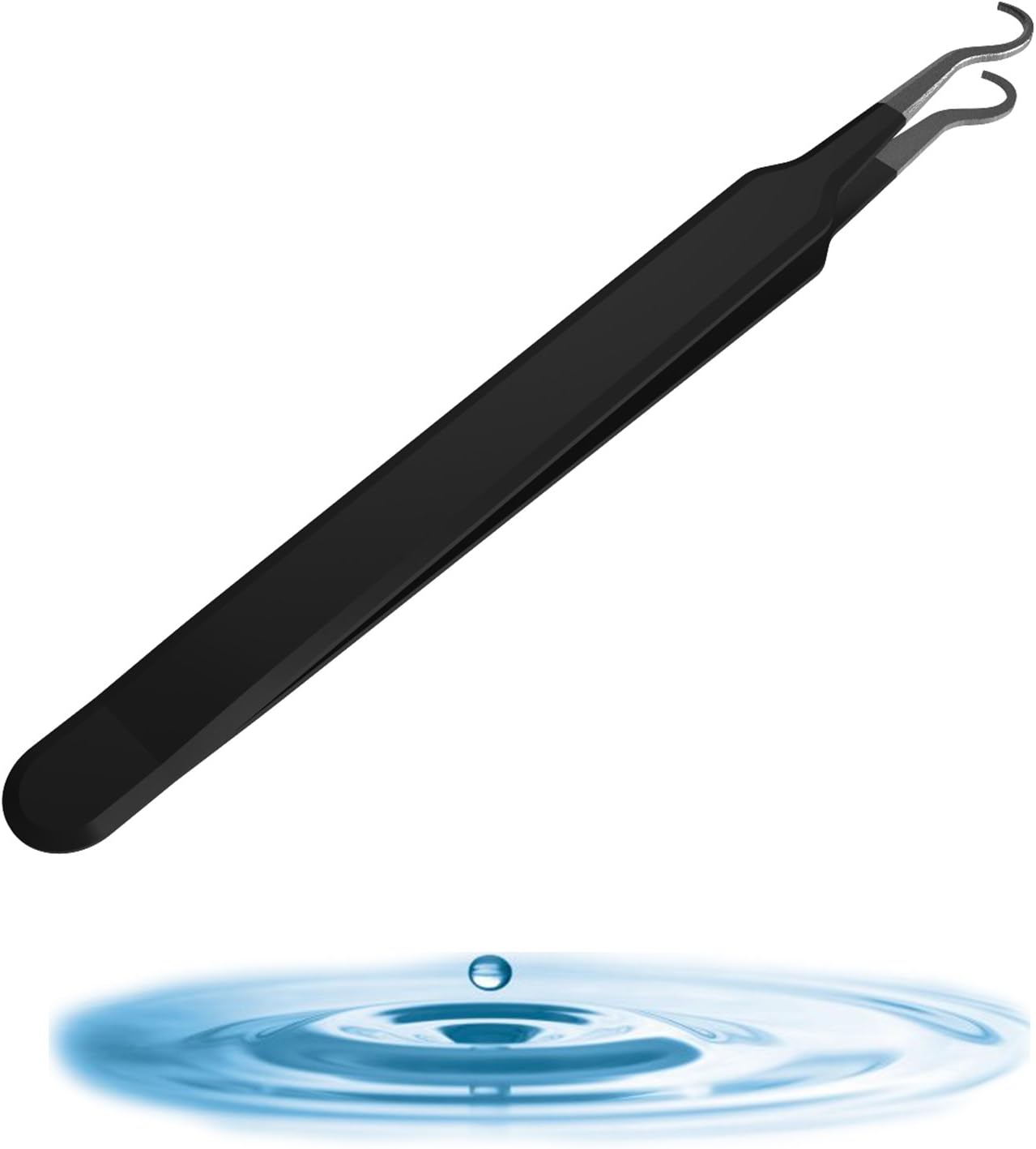 Blackhead Tweezer - Professional Curved Steel Tip Surgical Comedone & Splinter Extractor By Rapid Vitality. Ideal Blemish & Acne Remover Tool Means Flawless Facial Skin For You Today.