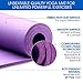 Yes4All Thick Yoga Mat with Carrying Strap – High Density Foam Yoga Mat – 1/2 inch Extra Thick and 68-inch Long Exercise Yoga Mat (Purple)