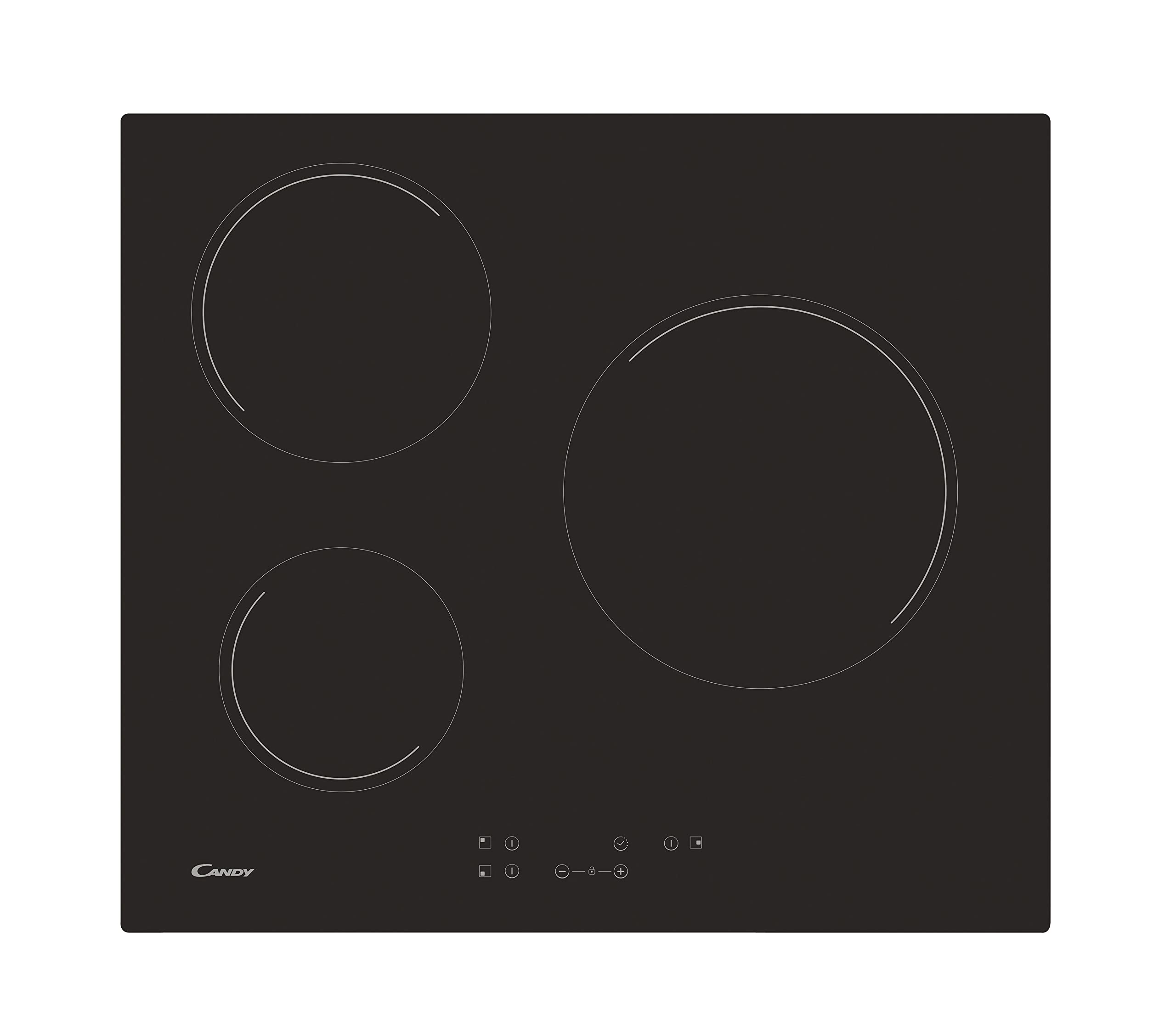 Candy-CH63CT-Placa-Vitroceramica-3-Zonas-60CM-10-Niveles-de-Potencia-55KW-Mandos-Centrales-Temporizador-Bloqueo