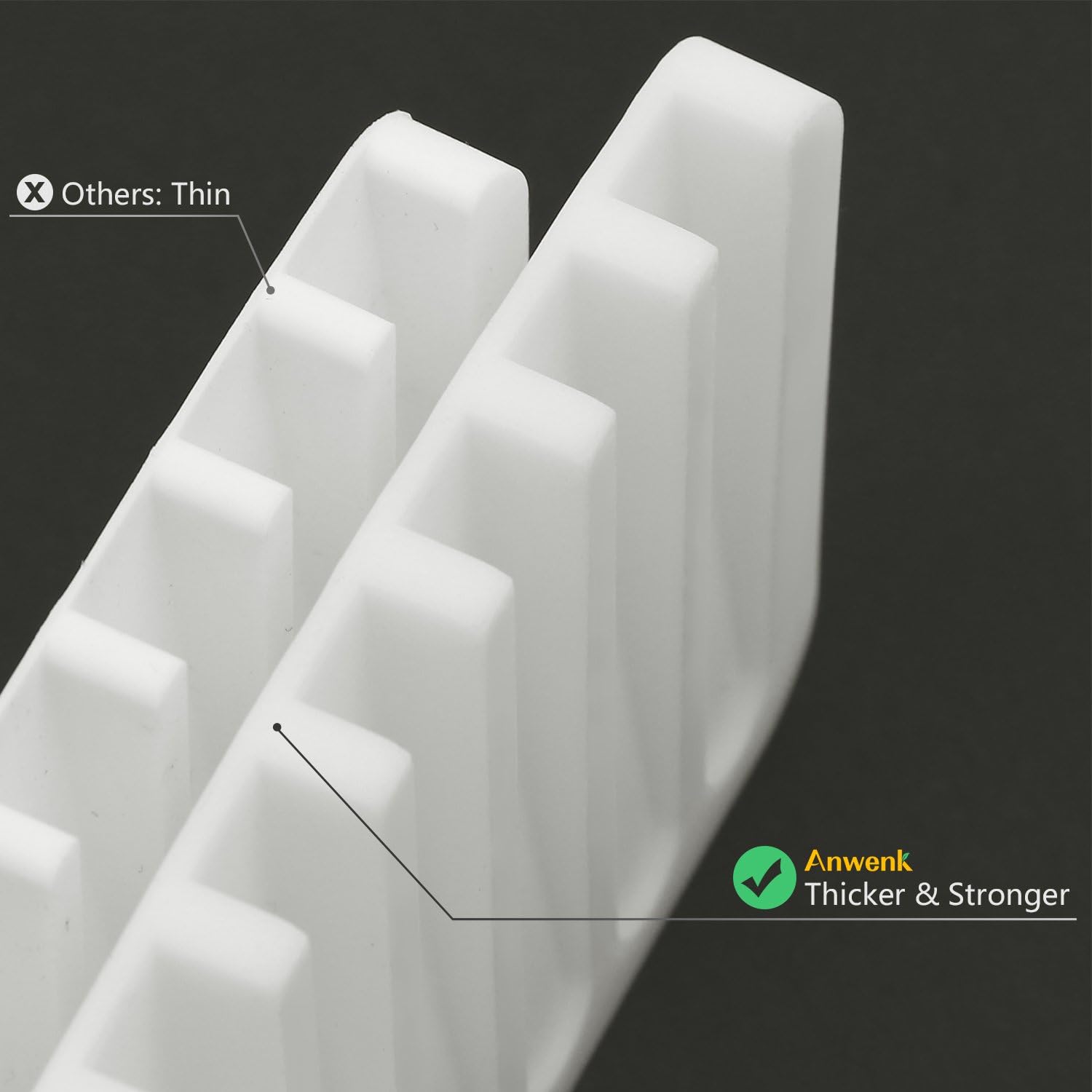 Anwenk Soap Dish Tray Saver Holder Drainer Shower Waterfall for Bathroom/Kitchen/Counter Top, Keep Bars Dry Easy Cleaning Flexible Silicone, White, 3 Pack: Home & Kitchen