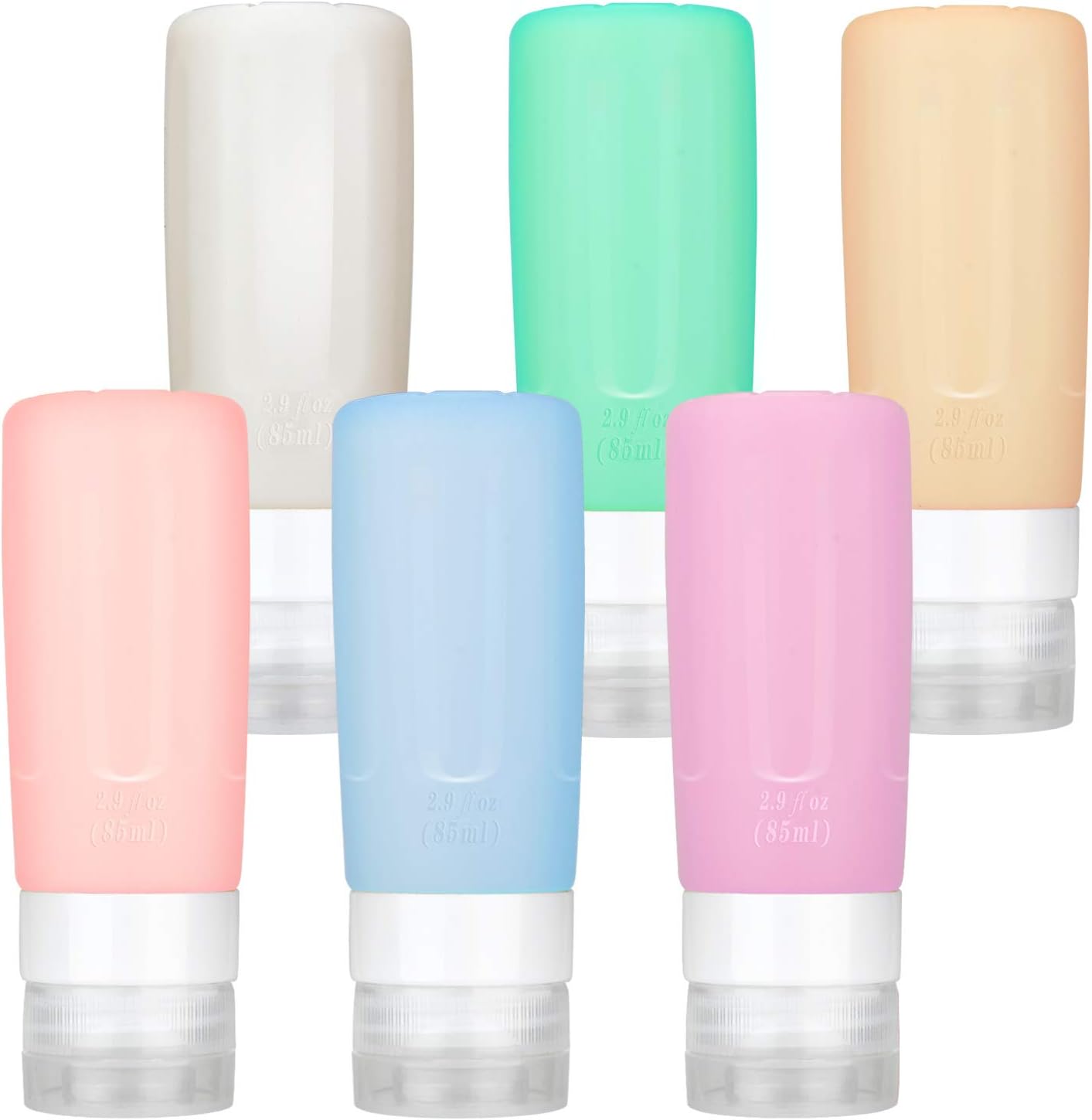 Nashone Silicone Travel Bottle Set, Leak-Proof Travel Containers for Shampoo Conditioner, Shower Gel, Lotion, Toiletries