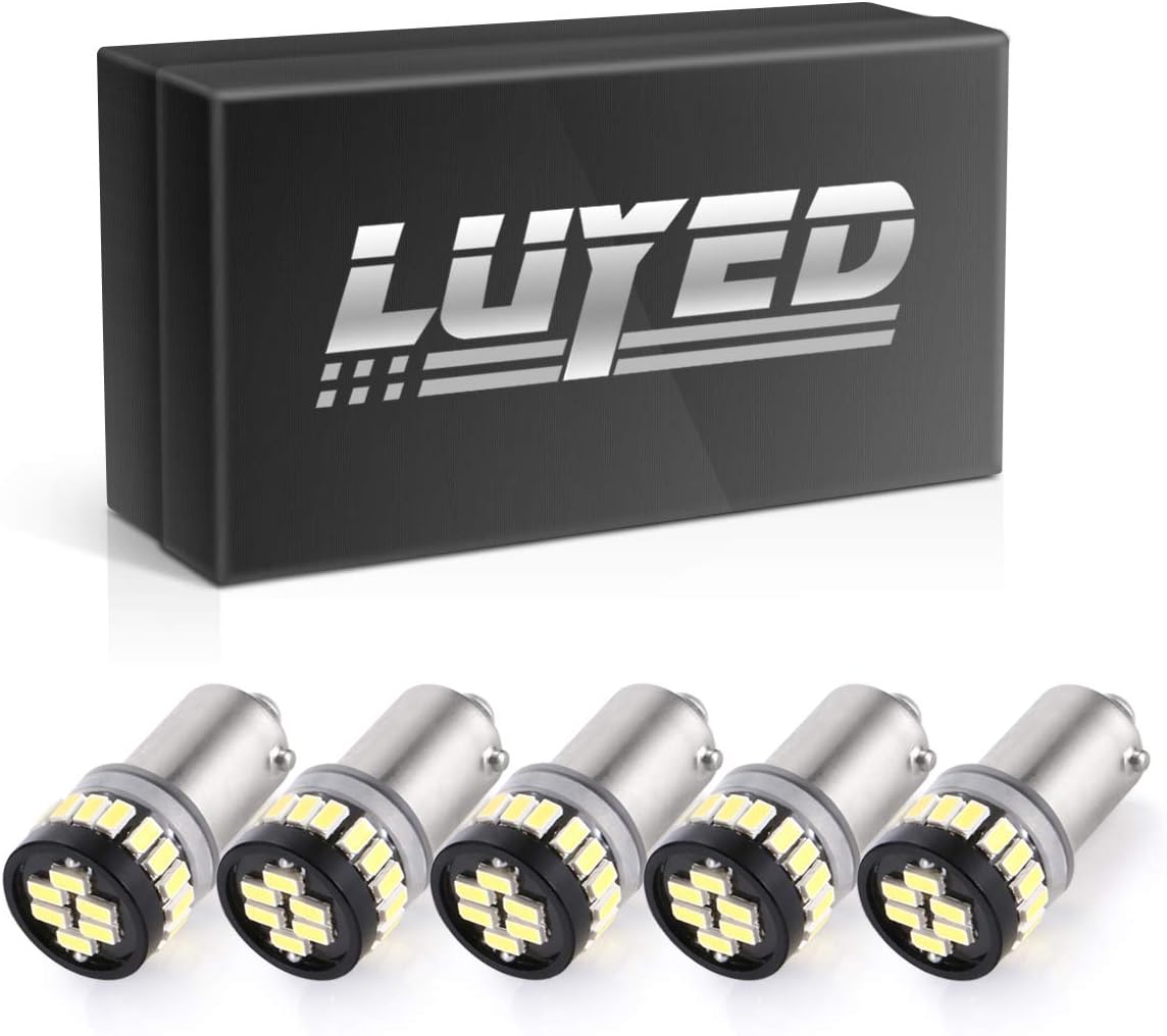 LUYED 5 x Super Bright 3014 24-EX Chipsets BAX9s H6W 64132 38161 LED Bulbs Used For Parking Reading Bulbs