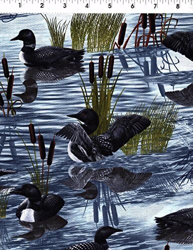 Timeless Treasures Loon Duck Wildlife Fabric