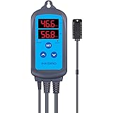Inkbird Digital Pre-Wired Outlet Dual Stage Humidity Controller IHC-200 for Mushroom Ventilator Fan Crawl Space Curing Meat Humidifier Dehumidifier