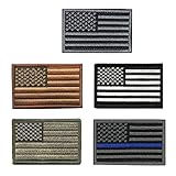 5 pieces Tactical USA Flag Patch - American Flag US United States of America Military Patches (5Packs)