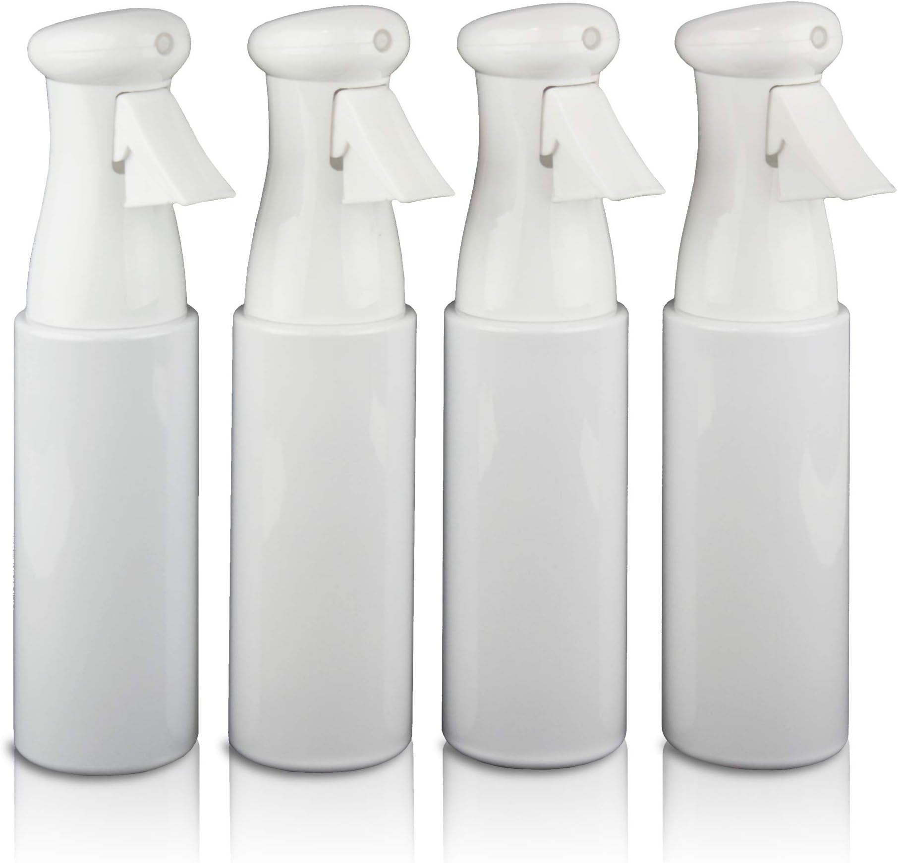 4-PACK Ultra-fine, Continuous Spray Mister Bottles with Sleek Design and Easy-to-Hold Hand Pump, Refillable and Fit for All Spraying Necessities (12oz)