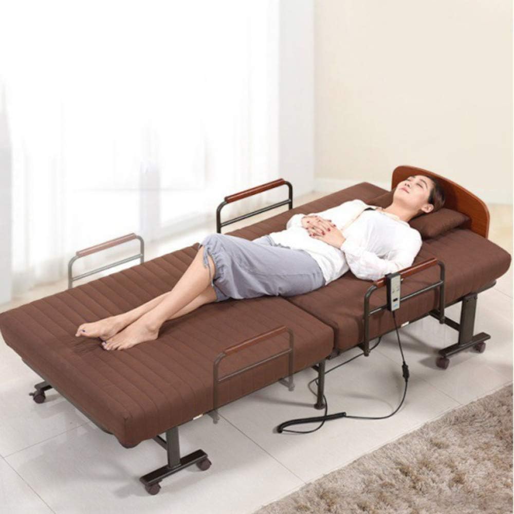 Single Fold Bed Folding Away Guest Single Beds With Mattresses Foldable Lounge Chair With Adjustable Backrest And Free Pillow