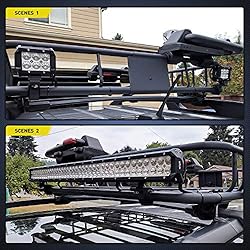 Nilight - 90028D 4PCS LED Light Bar Horizontal Bar