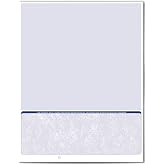 VersaCheck ValueChex - 500 Blank Business Voucher Checks - Blue Classic - 500 Sheets Form #1002 - Check on Bottom