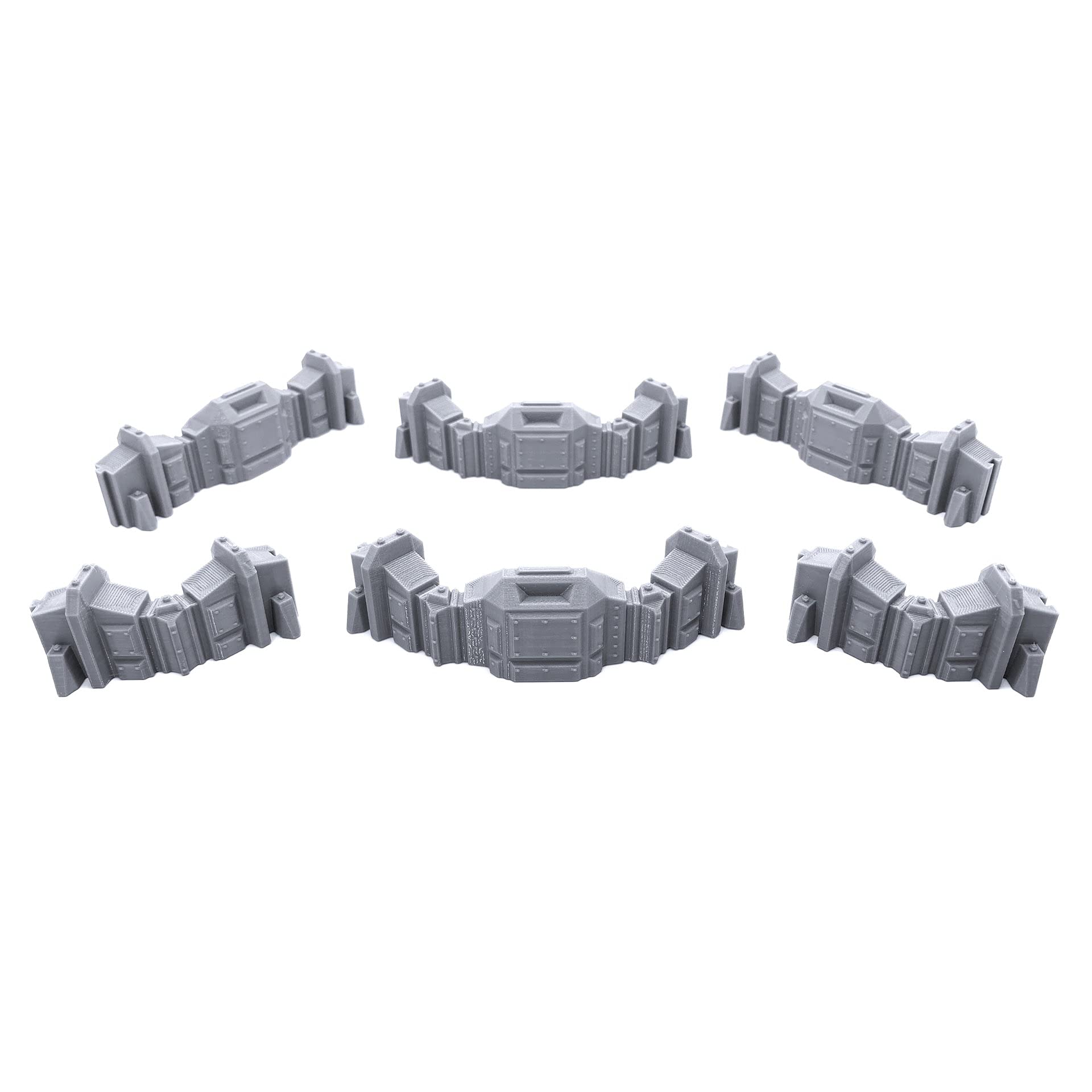 EnderToys Connecting Barricade Wall Set, Terrain Scenery for Tabletop 28mm Miniatures Wargame, 3D Printed and Paintable