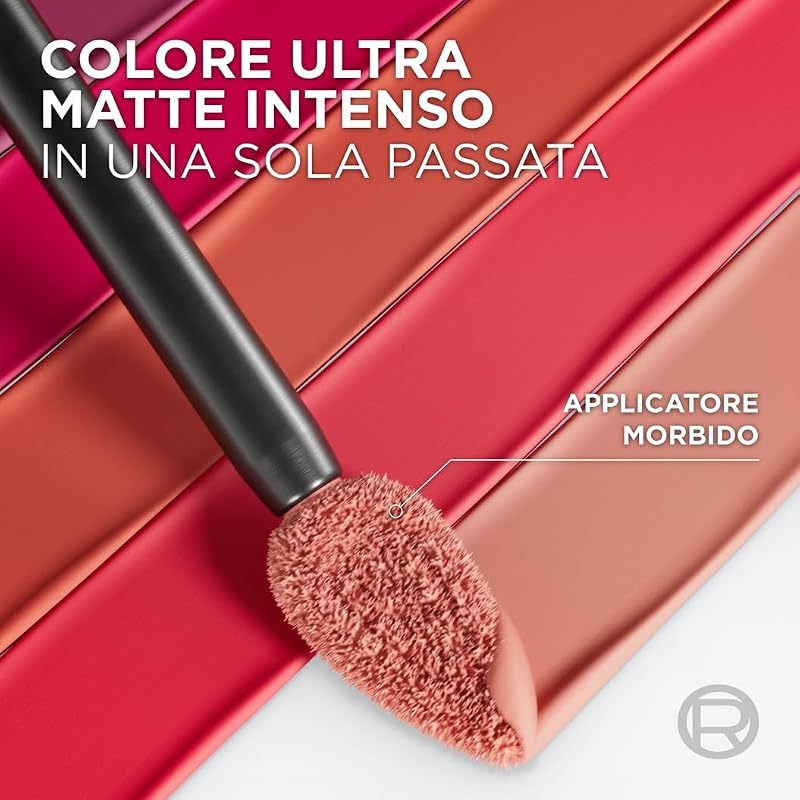 L'Oréal Paris Rossetto Liquido, Colore Intenso, Formula Matte a Lunga Durata, Con Acido Ialuronico, Resistente alle Sbavature, Infaillibile Matte Resistance, Tonalità: 115 Snooze Your Alarm
