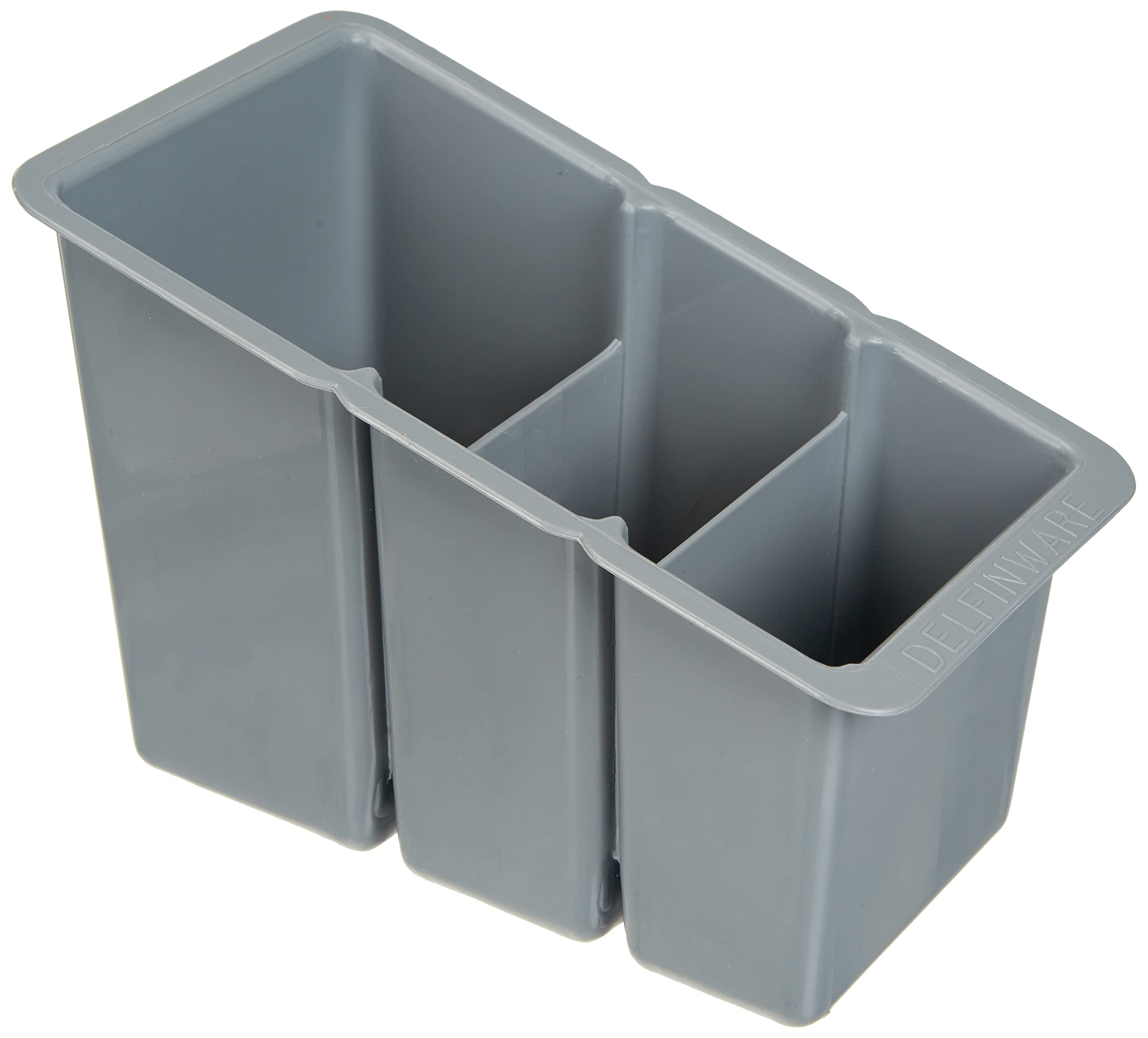 Delfinware Plastic Cutlery Box, Grey, 19 x 10.5 x 13 cm