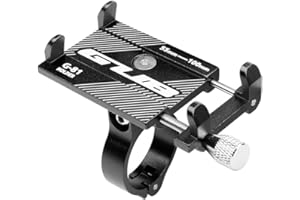 GUB G-81 Bicycle Phone Mount Stand 3.5-6.2inch Phone Metal Bike Mobile Phone Handlebar Holder Mount (Black)