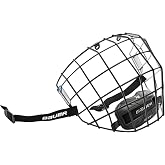 Hockey III Face Mask I2 Cage | Lightweight Titanium | Black Exterior/White Interior (Large)