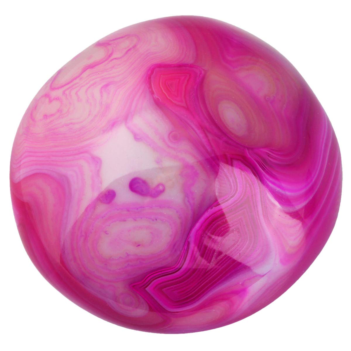 KYEYGWO Polished Fuchsia Agate Healing Crystal Palm Stones, Irregular Tumbled Worry Stones for Meditation Treatment Chakra Balancing