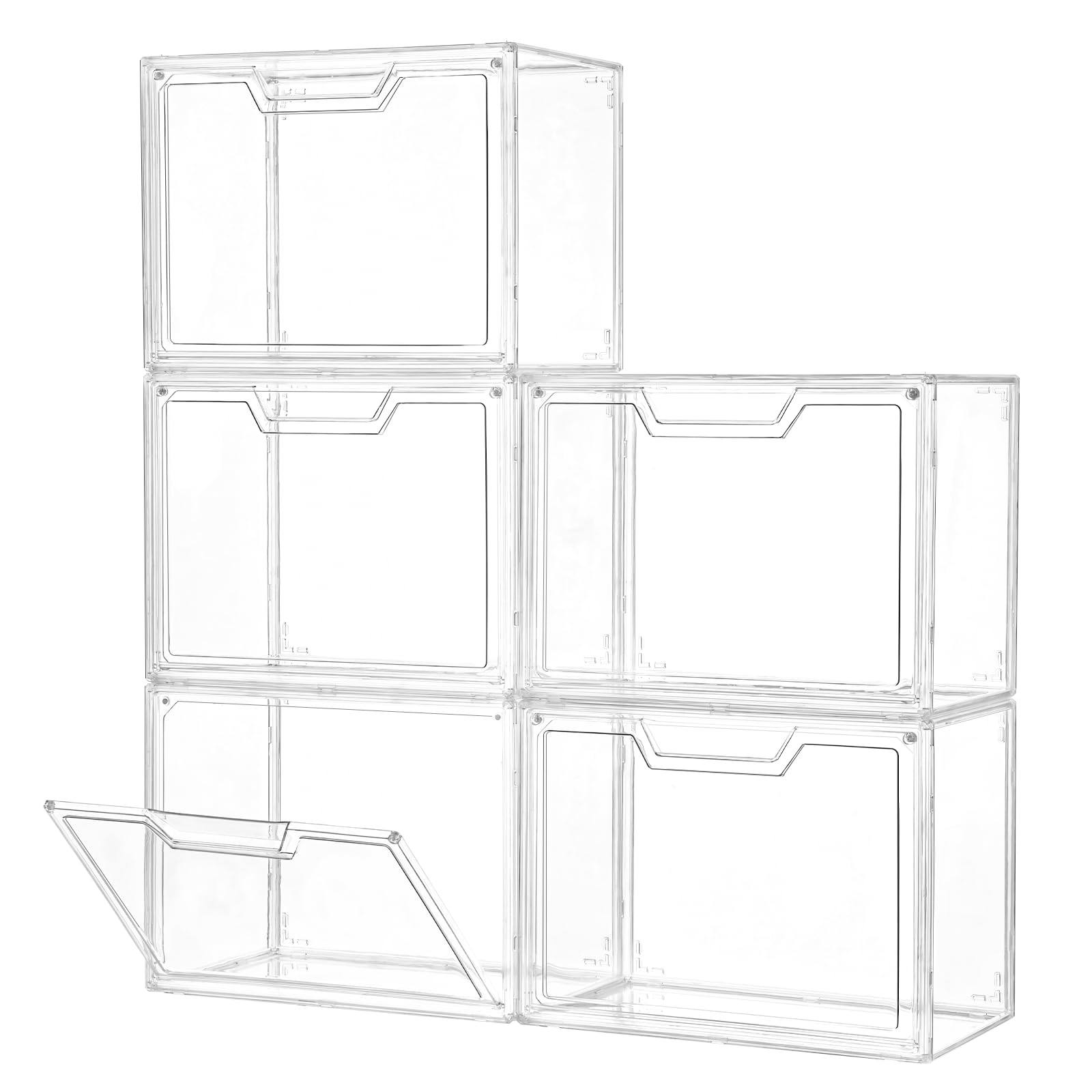 thumbnail image 2 of Wiz Dice 10-Pack Clear Acrylic Dice Display Boxes - 1.43" Cube For D&D Dice Sets, Miniatures, Collectibles 2 of 11