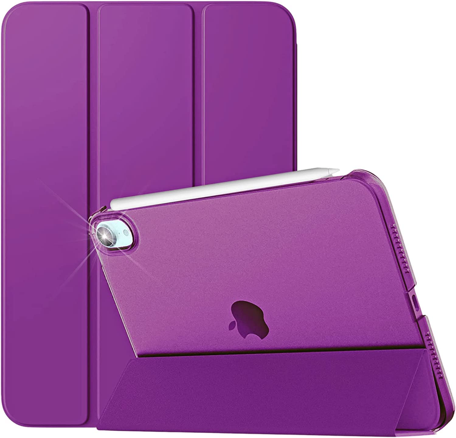 PROTech Case for iPad Mini 7 A17 Pro, Mini 6 (8.3 Inch, 7/6th Generation, 2024/21 Release), Slim Stand Hard Back Shell Protective Smart Cover Case (Purple)