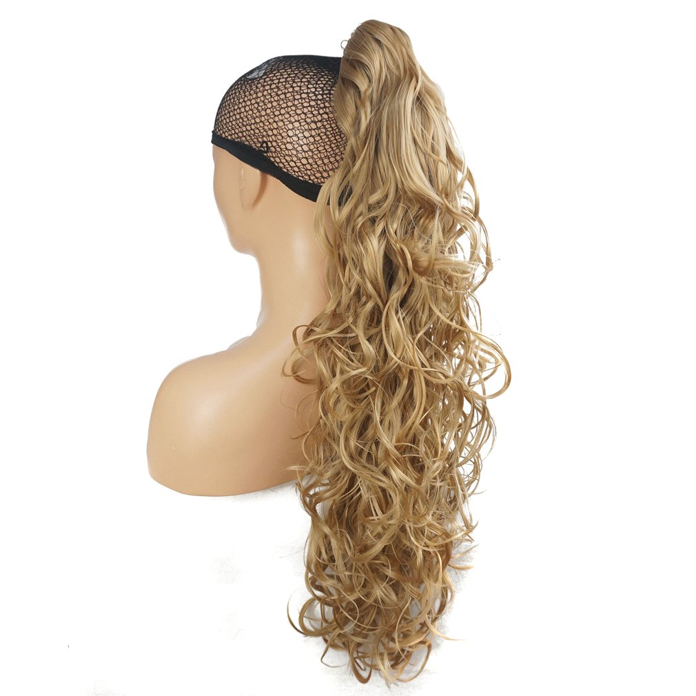Lydell 30" Long Curly Styled Clip In Claw Ponytail Hair Extension Synthetic Hairpiece 280g with a jaw/claw clip (24B) โ image 1