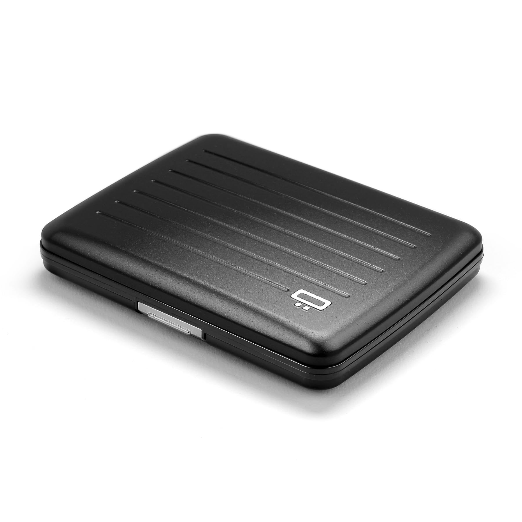 ÖGON -DESIGNS- Aluminum Wallet, Large Capacity with Metal Lock, RFID Protection Against Fraud and demagnetization, Smart Case Oslo Large Model (Matt Paint Black)