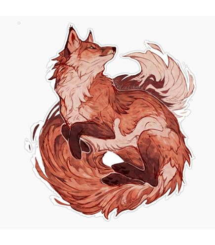 EW Designs Forest Animal Vinyl Decal - Cute Fox Bumper Sticker, 4 Inches Tall