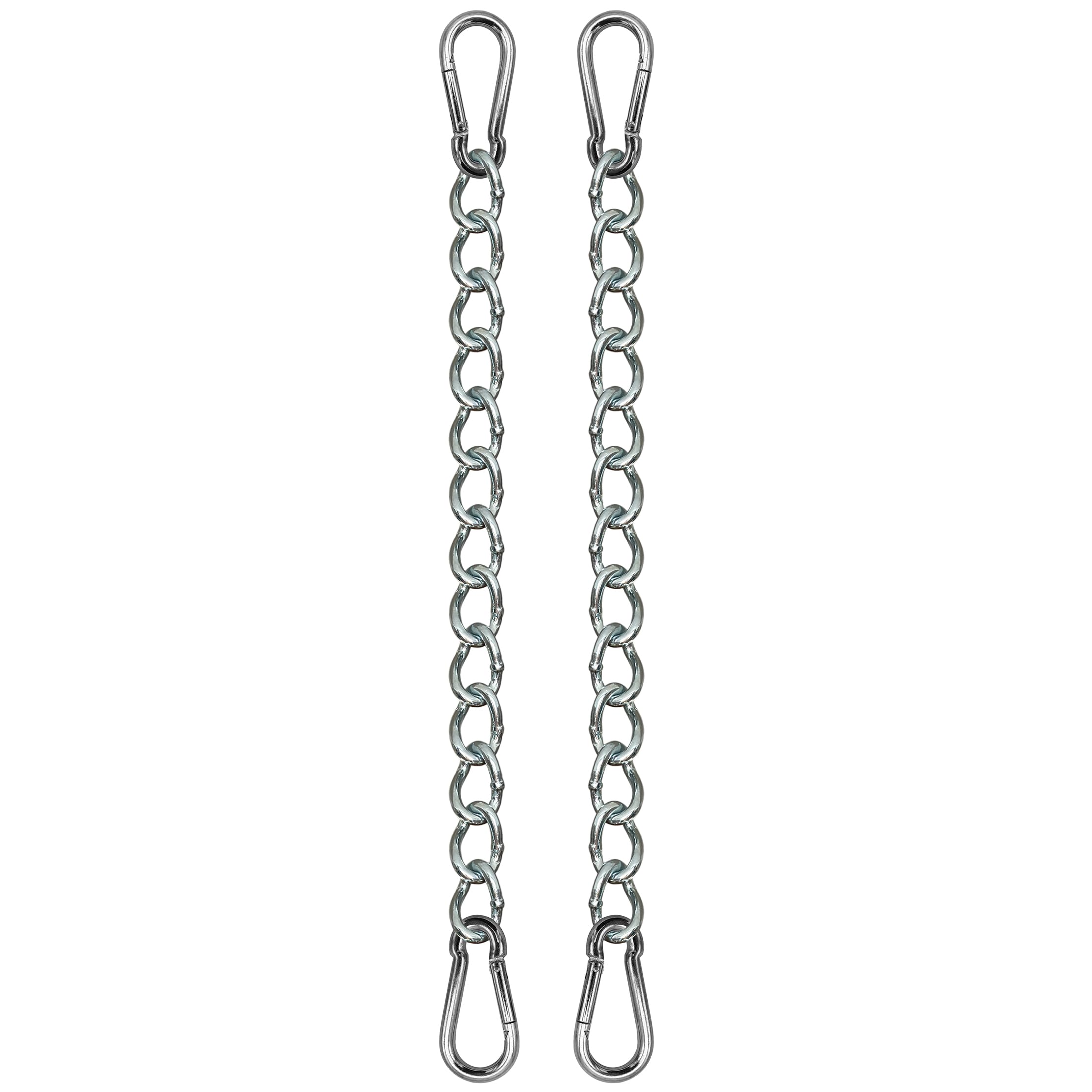 KLIFFHÄNGER Extension Chain for Hanging Chair, Hammock Chair and Hammock with Two Carabiners, Various Lengths (Chain 99 cm, Double Pack)