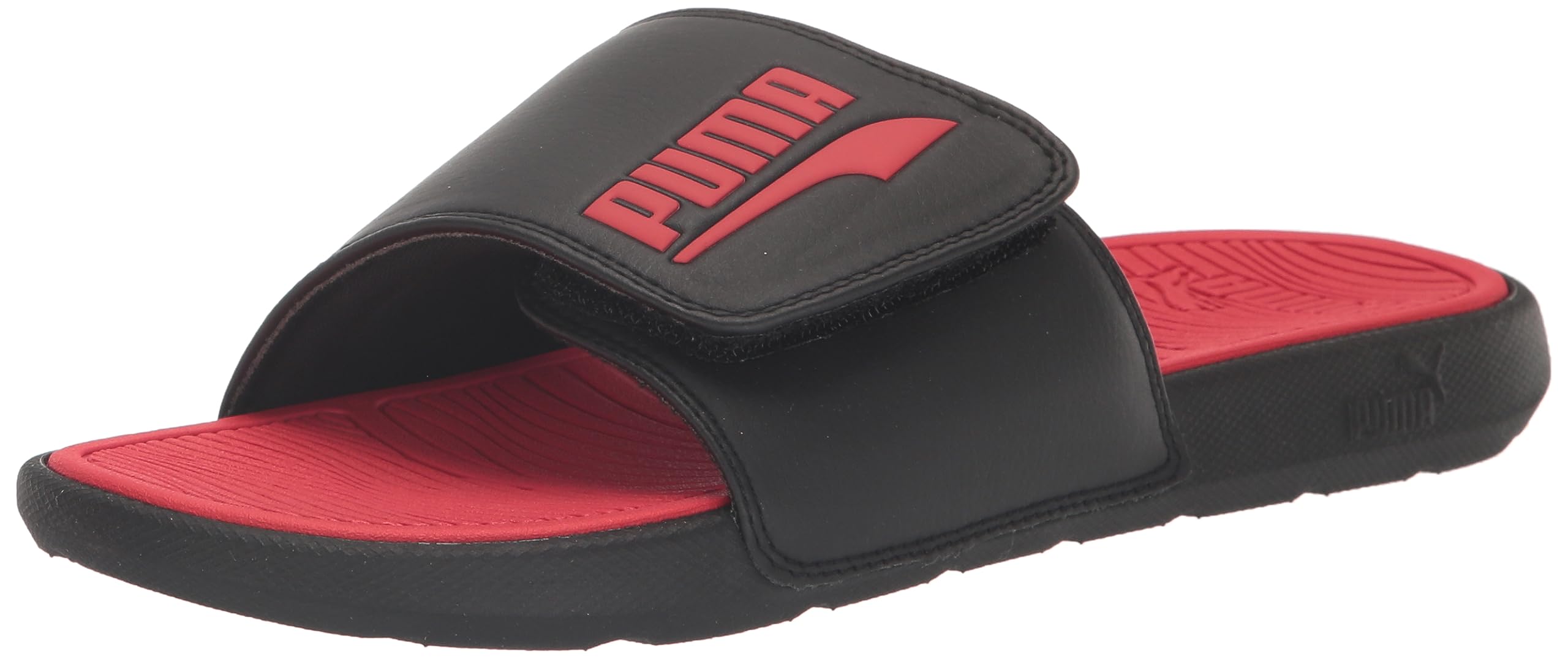 PUMA Men’s COOL CAT 2.0 ALTERNATIVE CLOSURE FS Slide Sandals, PUMA Black-For All Time Red, 8