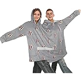 DEZEXHOM 2 Person Couple Hoodies Matching Pajamas for Couples Oversized Matching Onesies Sweatshirts