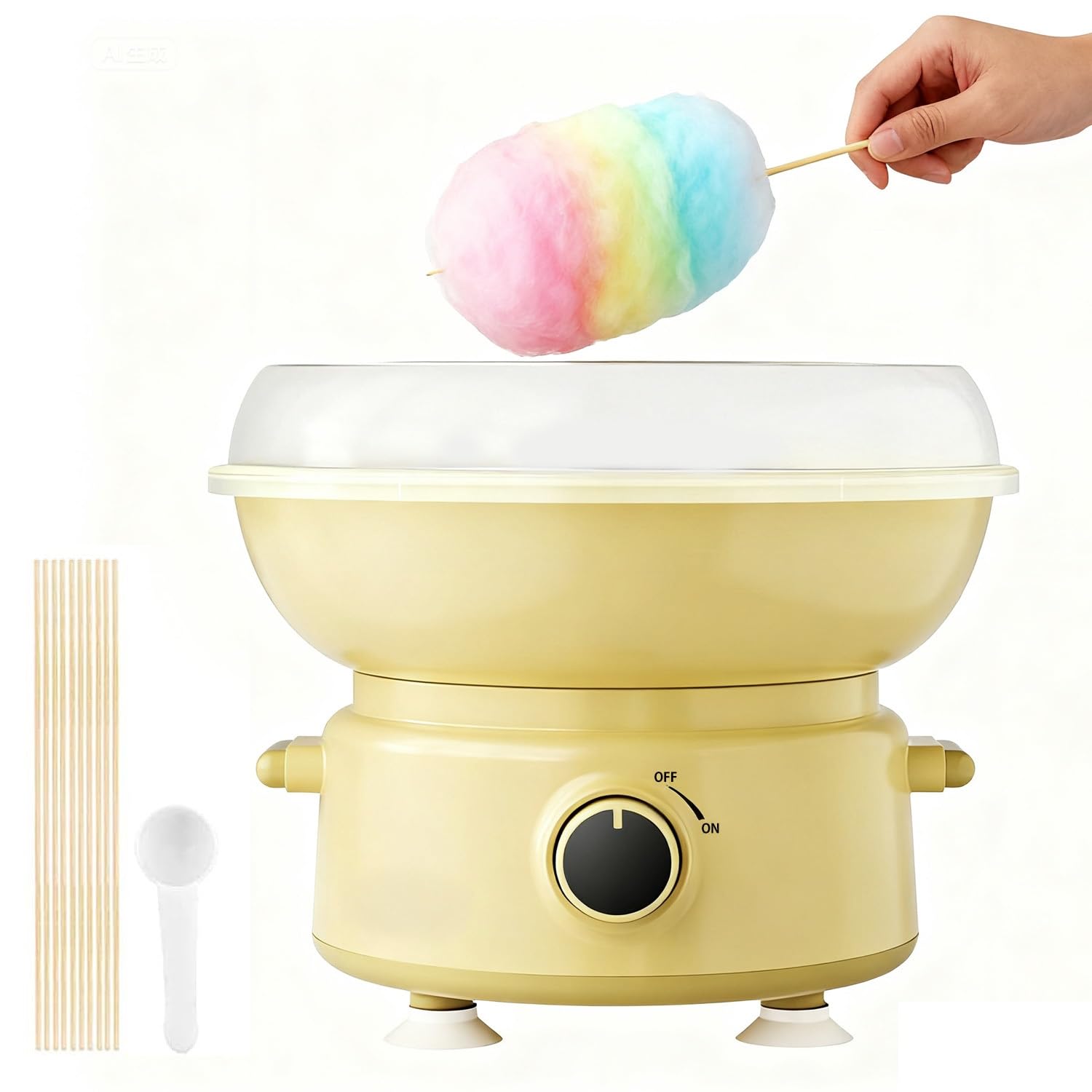 Photo 1 of *MINOR DAMAGE - USED*
Cotton Candy Machine for Kids & Family, Mini Cotton Candy Maker with 10 Sticks & Sugar Scoop, Home Birthday Family Party Christmas Gift
