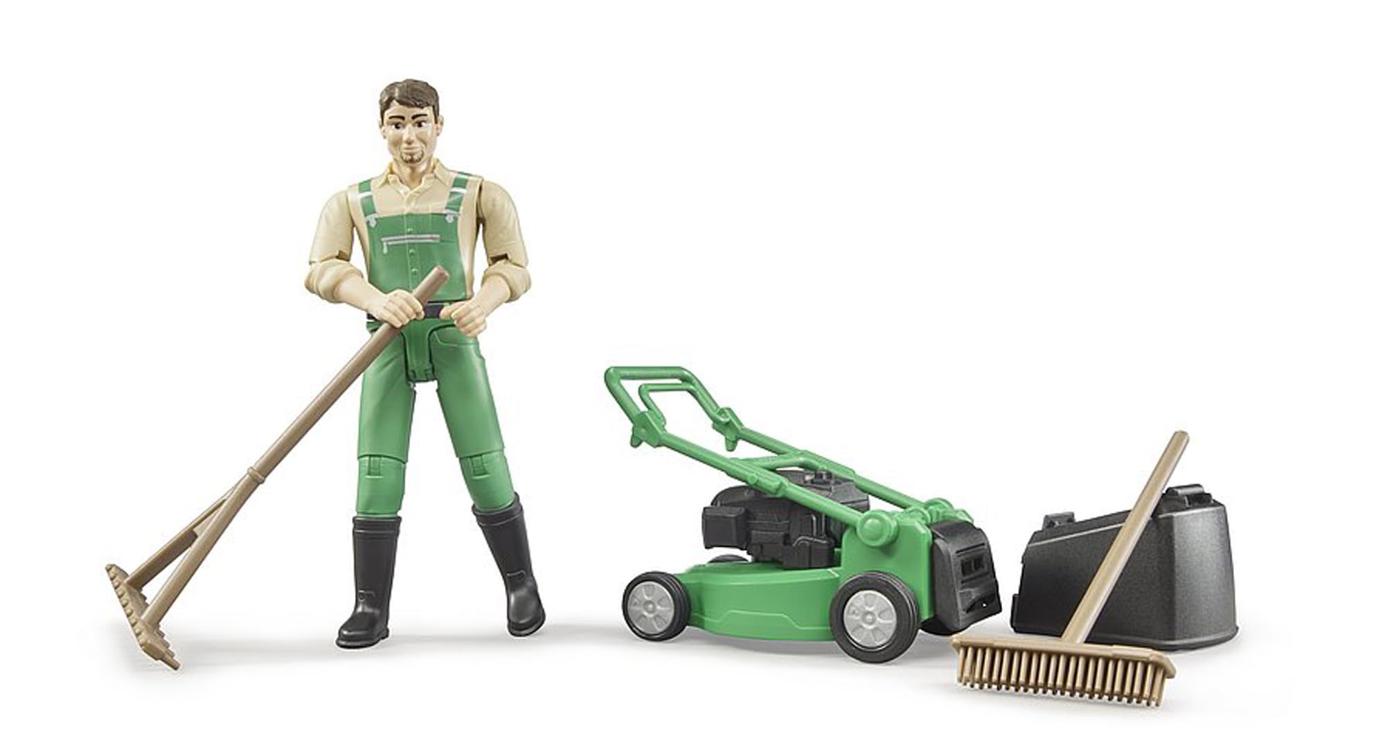 Bruder 62103 bworld Gardener w Lawn Mower and Accessories