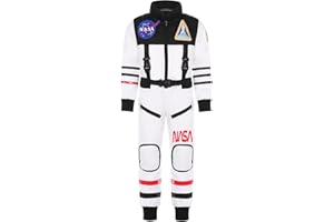 Gomukot Direct Kids Astronaut Costume NASA Space Jumpsuit for Halloween Boys Girls Pretend Role Play Dress Up