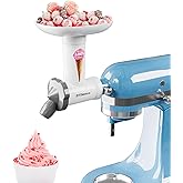 OTOmitra Natural Ice Cream Maker Attachment for Kitchen aid Stand Mixer, Frozen Dessert Maker, Fruit Sorbet Machine, Dairy-Free Frozen Fruit Soft Serve Maker, Natural Ice Cream Desserts Attachment