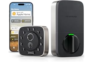 ULTRALOQ Bolt Fingerprint WiFi Smart Lock, Works with Apple Home, Siri, Alexa, 8-in-1 Keyless Entry with Fingerprint ID, App Remote Control, Keypad Deadbolt, BHMA Cert., Easy Install, 10 Mo. Battery