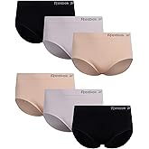 Reebok Womens Briefs - 6 Pack Performance High Waisted Seamless Underwear for Women (Sizes: S-XL, Extended Plus Size: 1X-3X)