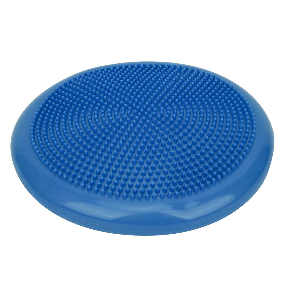 Keenso Yoga Inflatable Cushion,Relieve Pain,Wobble Massage Balances Cushion,Yoga&Pranayama,For Children Suffering From ADHD Or ASD,For Home&Office(blue)