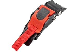 icykale 1 Pack Motorcycle Helmet Buckle, Fits Half Helmet 3/4 Helmet Full Face Helmet, Waterproof Durable Quick Release Cross Buckle, Universal Helmet Chin Fixing Accessories (Red & Black)