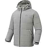 Rdruko Men's Puffer Jacket Hooded Sherpa Lined Water Resistant Insulated Thermal Winter Coats